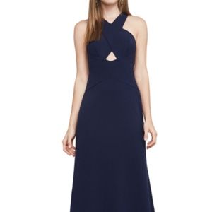 BCBG SALOME CUTOUT HALTER GOWN